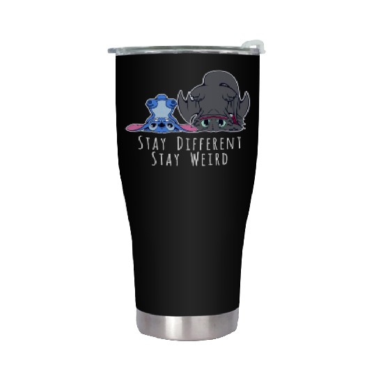 Stay Different Stay Weird Toothless And Stitch Stainless Steel Tumblers