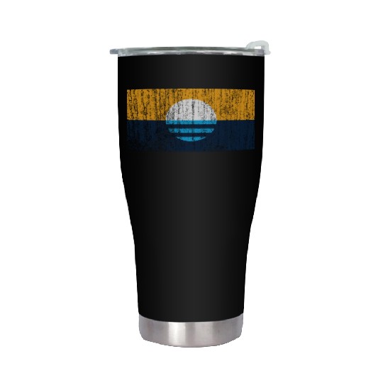 People'S Flag Of Milwaukee Vintage Style Distresse Stainless Steel Tumblers