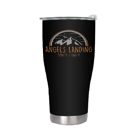 Angels Landing Zion National Park Mountain Hikers Stainless Steel Tumblers