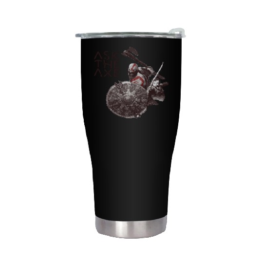 God Of War Ask The Axe Stainless Steel Tumblers