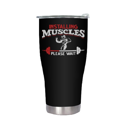Funny Fitness Gym workout and Weightlifter Stainless Steel Tumblers