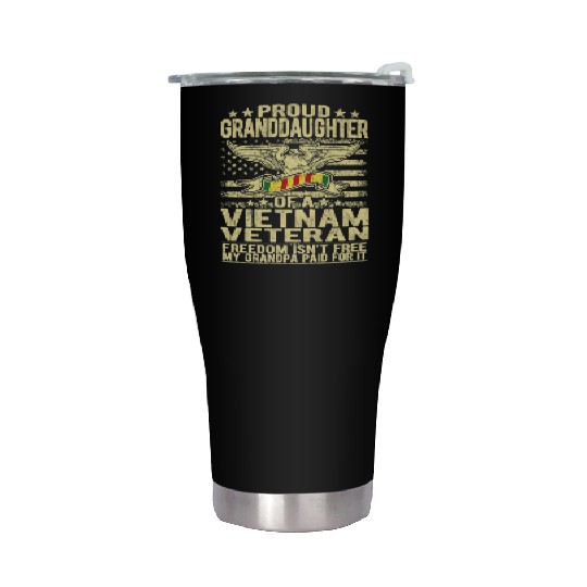 Veteran Gift-Granddaughter Of Vietnam Veteran Us F Stainless Steel Tumblers