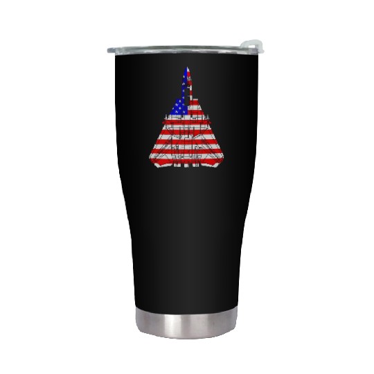United States F 14 Tomcat Flag Stainless Steel Tumblers