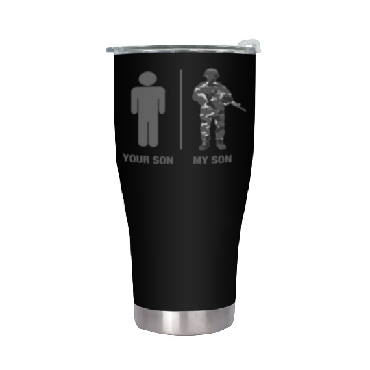 Veteran-Soldier Son Stainless Steel Tumblers Military Camouflage Your