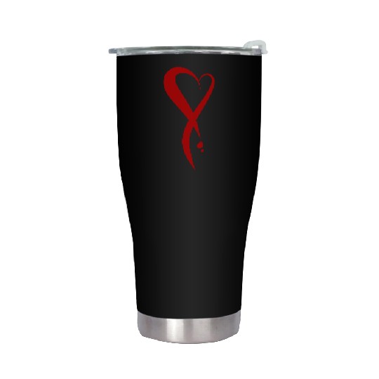 Heart bleeding, hand drawn Stainless Steel Tumblers