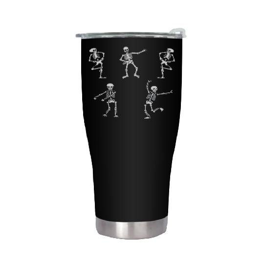 skeleton , Dancing Skeleton, Halloween , Dancing Stainless Steel Tumblers
