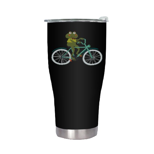 Frog Biking Cyclist Bike Bicycle Race BMX MTB Gift Stainless Steel Tumblers