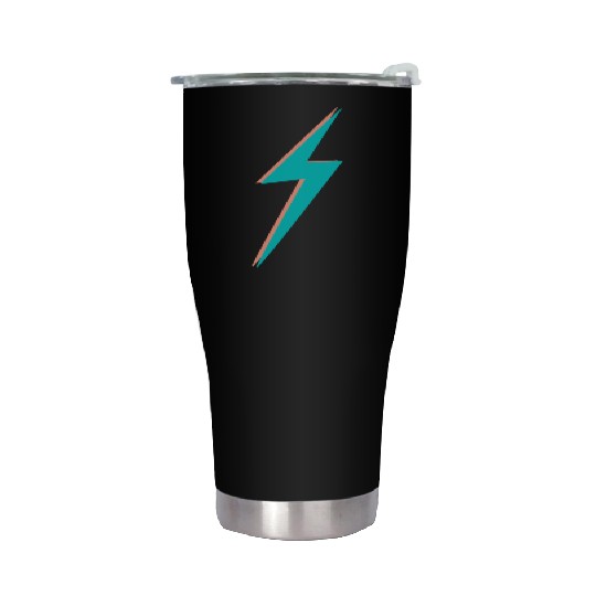 double Lightning Bolt Pink And Blue Stainless Steel Tumblers