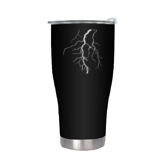 Thunder Storm Design Lightning Bolt Stainless Steel Tumblers