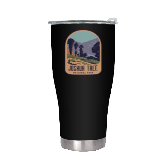Joshua tree national park retro design Stainless Steel Tumblers