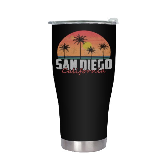 San Diego CA California Pacific Beach Stainless Steel Tumblers