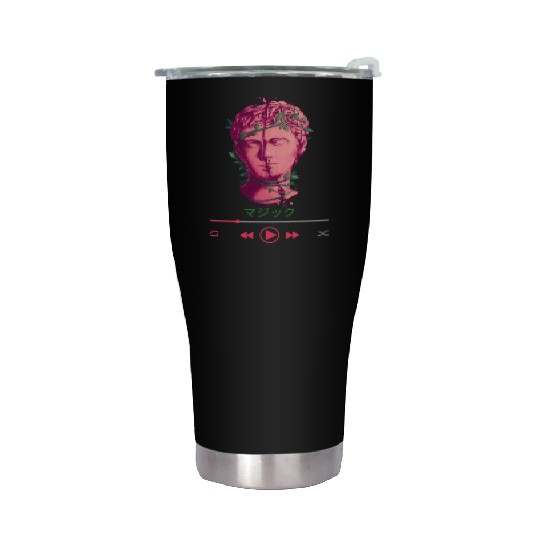 Greek Bust with Ivy Japanese Aesthetic Stainless Steel Tumblers