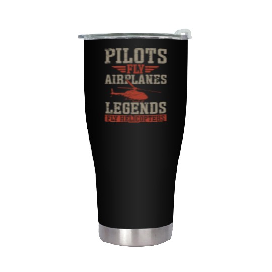 Aviator Pilots Fly Airplanes Legends Helicopters Stainless Steel Tumblers