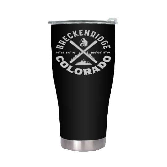 Breckenridge Colorado, Skiing Stainless Steel Tumblers