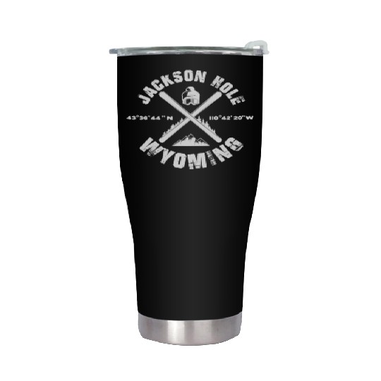 Jackson Hole Wyoming, Skiing Stainless Steel Tumblers