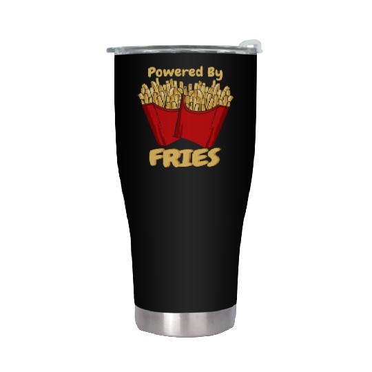 French Fries: Powered With Fries Stainless Steel Tumblers