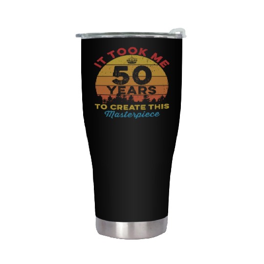 Funny 50 Years Old Joke 50th Birthday Gag Grandpa Stainless Steel Tumblers