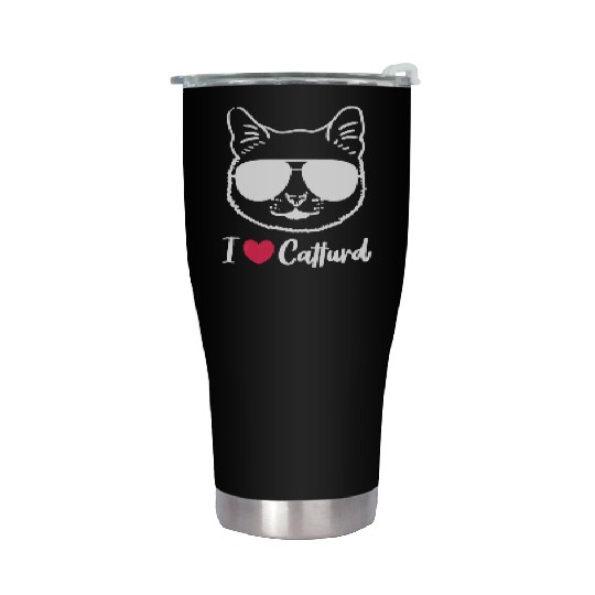 I Love Catturd Funny Stainless Steel Tumblers