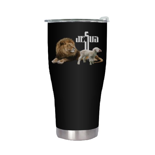 Jesus is Lion and Lamb Stainless Steel Tumblers