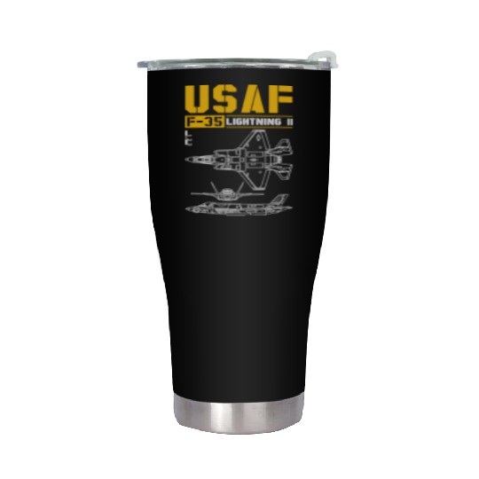 F 35 Lightning II Stainless Steel Tumblers
