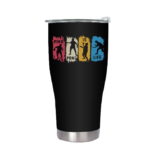 Ping Pong Lovers - Table Tennis - Ping Pong Saying Stainless Steel Tumblers