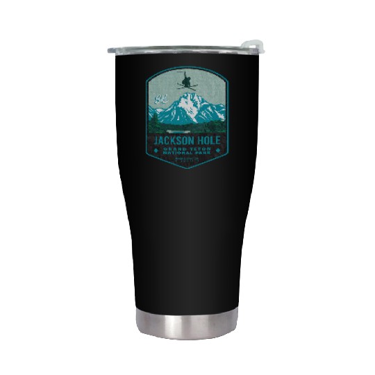 Jackson Hole Ski Badge Stainless Steel Tumblers