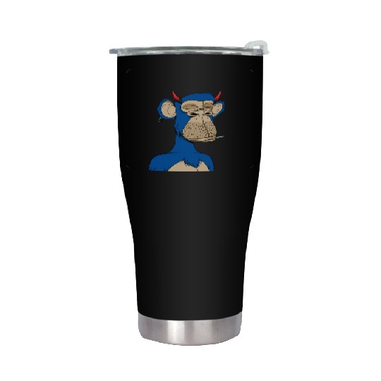 Blue bored monkey Stainless Steel Tumblers