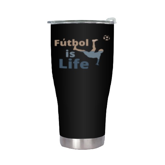 Football is life Stainless Steel Tumblers