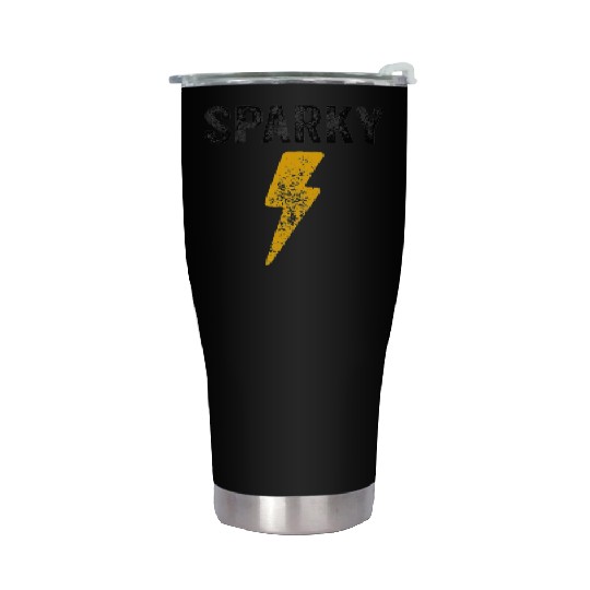 Electrician Funny Sparky Nickname Lightning Bolt Stainless Steel Tumblers
