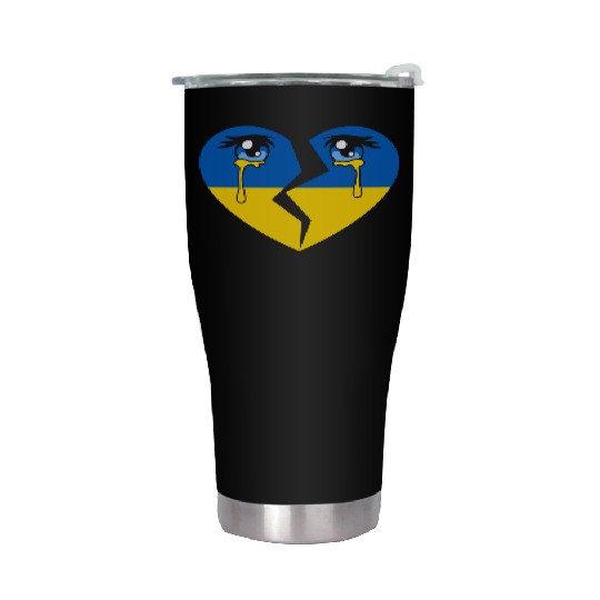 Tears For Ukraine Stand With Ukraine Stainless Steel Tumblers
