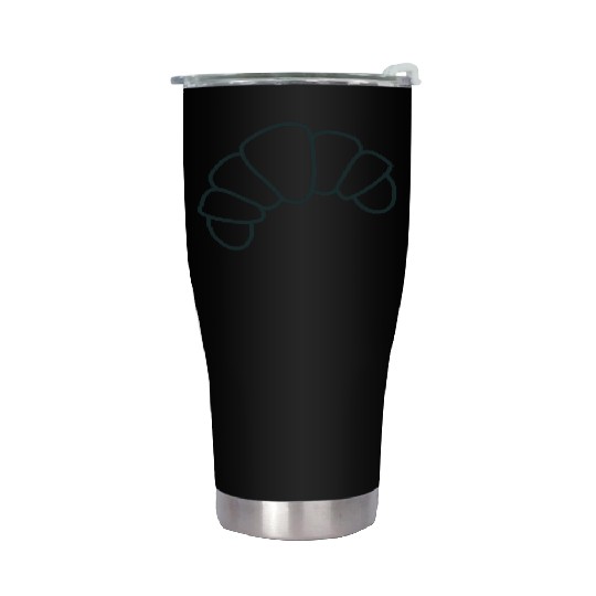 Irregular croissant outline cute food Stainless Steel Tumblers