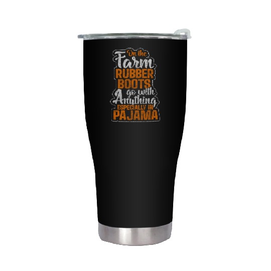 Agriculture Farm Pigs Grain Stainless Steel Tumblers