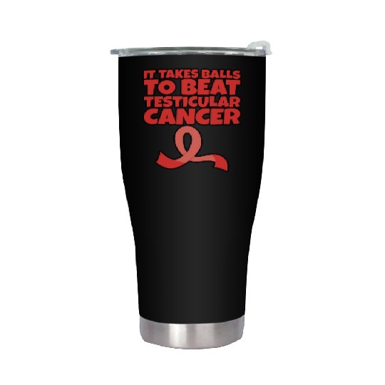 It Takes Balls To Beat Testicular Cancer Stainless Steel Tumblers
