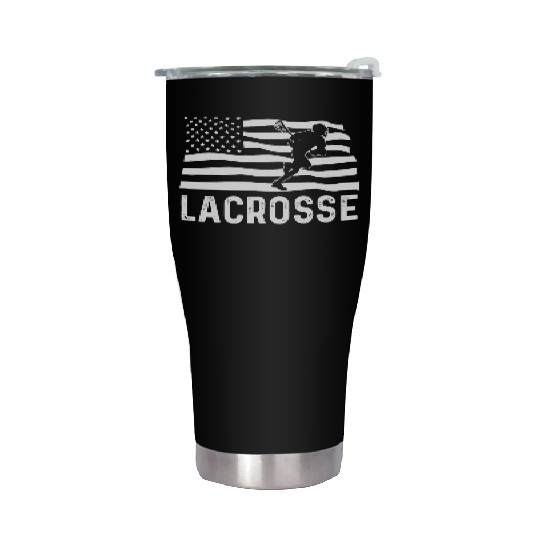 Lacrosse American Flag USA Stainless Steel Tumblers