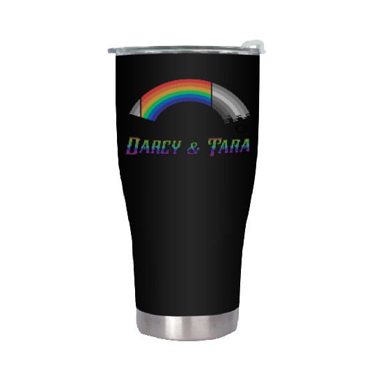Heartstopper Rainbow Darcy and Tara LBGTQIA+ Stainless Steel Tumblers