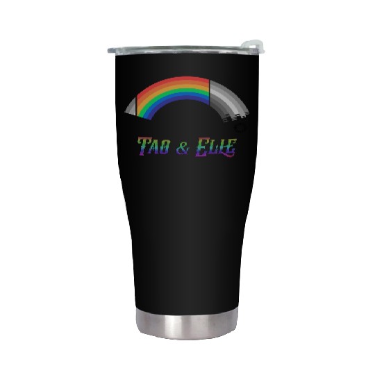 Heartstopper Rainbow LBGTQIA+ Tao and Elle Stainless Steel Tumblers