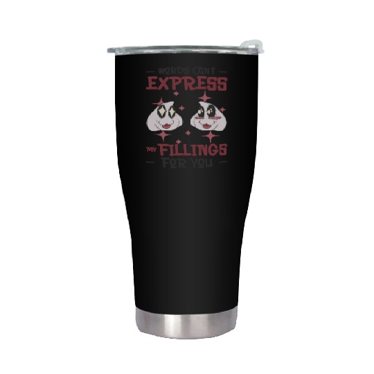 Dim Sums Filling Asian Food Chinese Food Fan Stainless Steel Tumblers