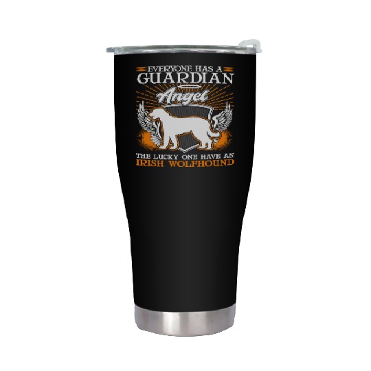 Irish Wolfhound Guardian Angel Stainless Steel Tumblers