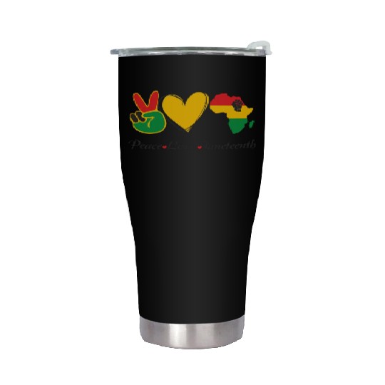 Peace Love Juneteenth, Freedom Day America African Stainless Steel Tumblers