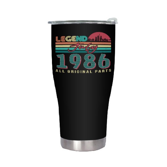 Born In 1986 In July Stainless Steel Tumblers