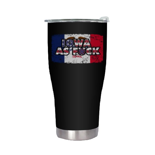 America US Flag State Flag Iowa Stainless Steel Tumblers