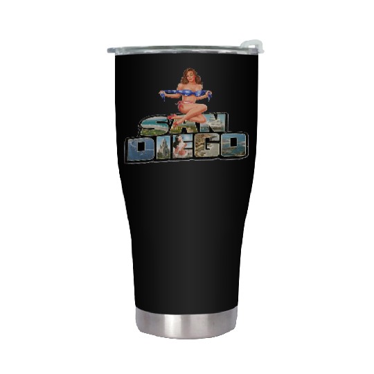 San Diego Pin Up Stainless Steel Tumblers