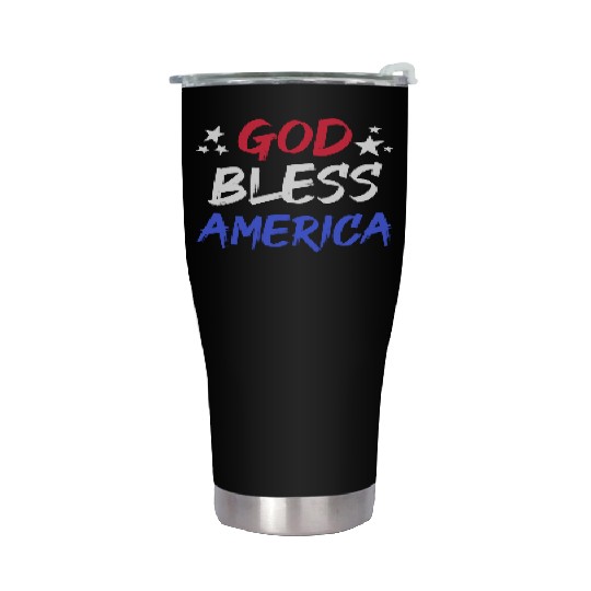 Patriotic USA God Bless America Stainless Steel Tumblers