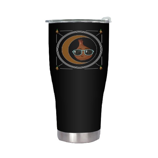 Onion Vegetable Stainless Steel Tumblers, Onion Wearing Sunglasses