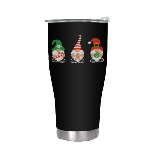 Christmas Gnomes with candy cane, gift Stainless Steel Tumblers