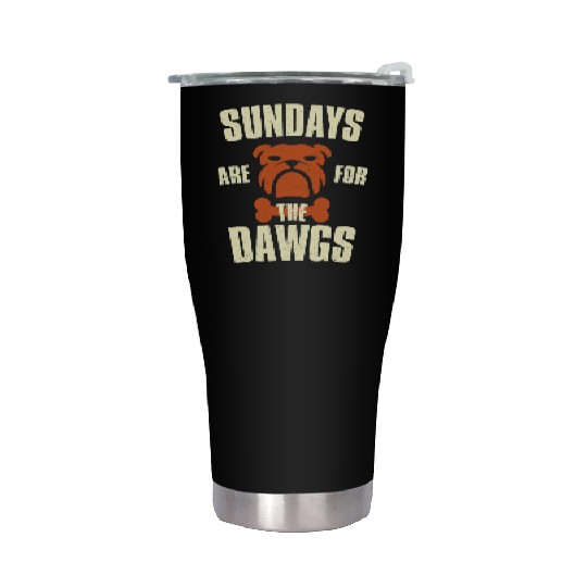 Sundays are for the dogs Cleveland Ohio Stainless Steel Tumblers