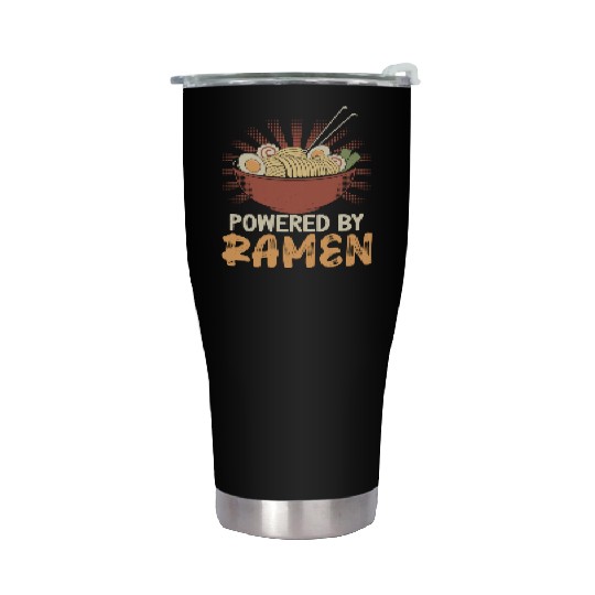 Powered By Ramen Lover Japan Japanese Food Stainless Steel Tumblers