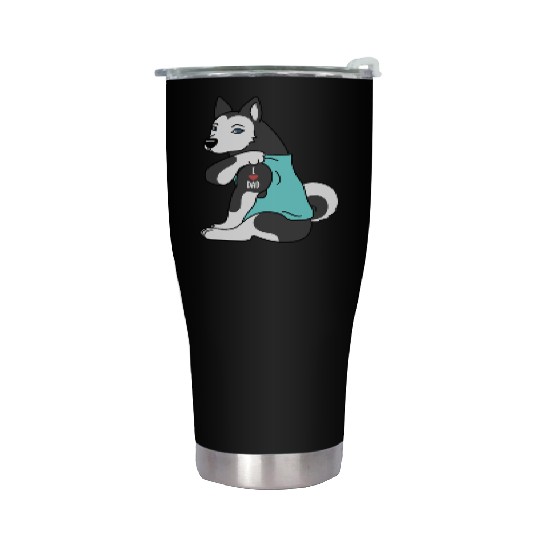 I Love Dad Husky Stainless Steel Tumblers