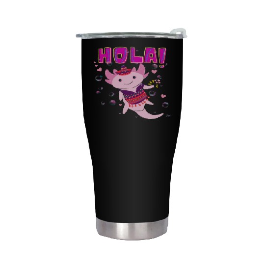 Hola Cute Axolotl - 4 Stainless Steel Tumblers