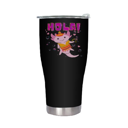 Hola Cute Axolotl - 7 Stainless Steel Tumblers
